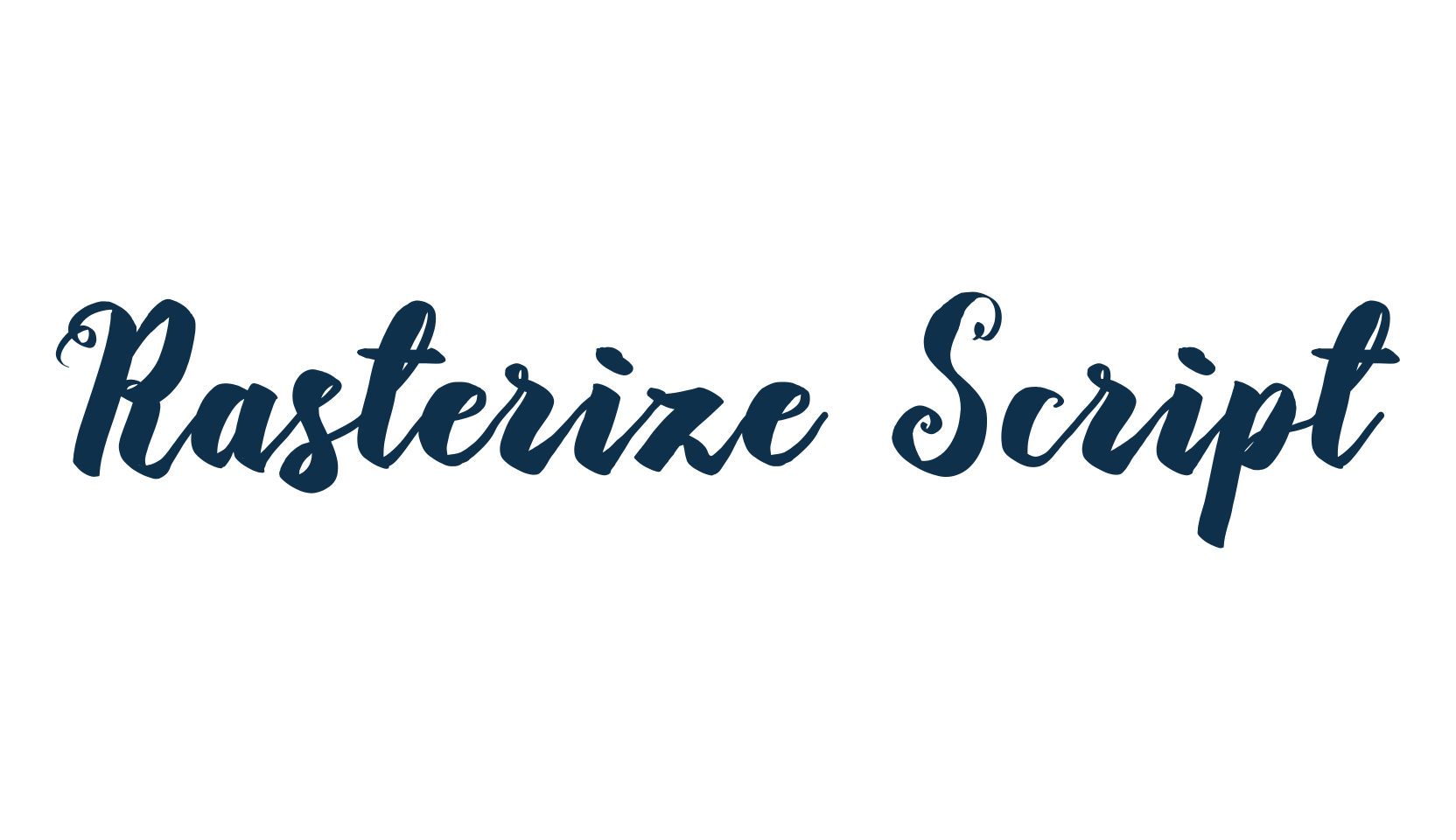 Rasterize Script, display market font preview