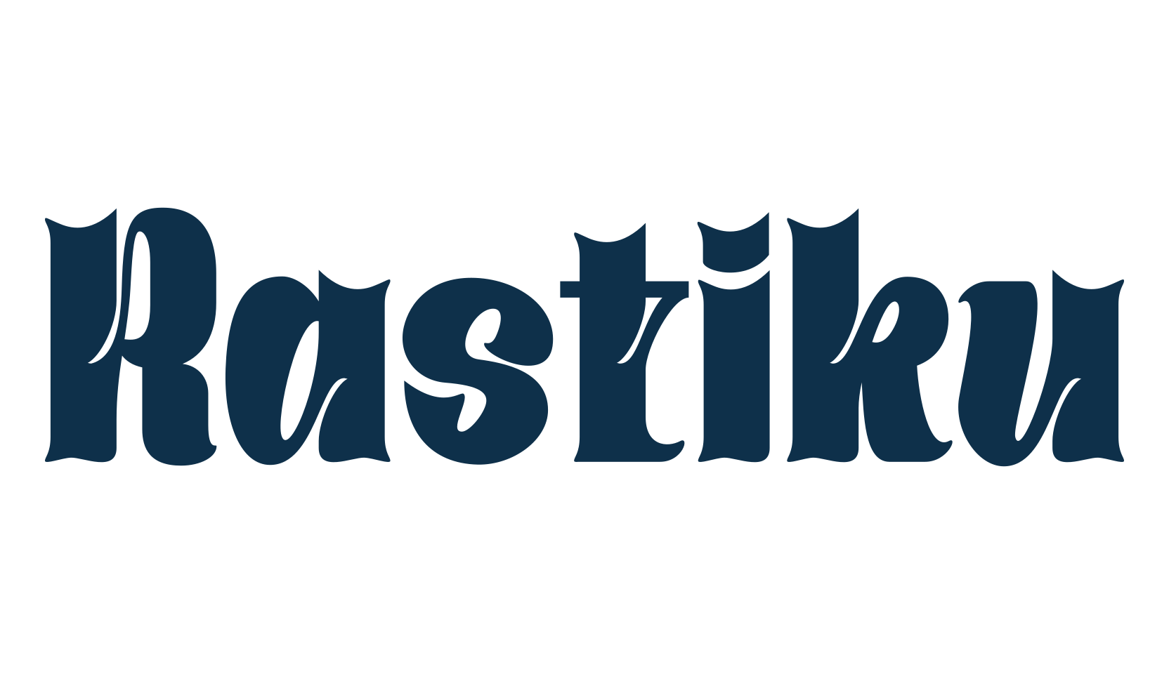 Rastiku, groovy font preview