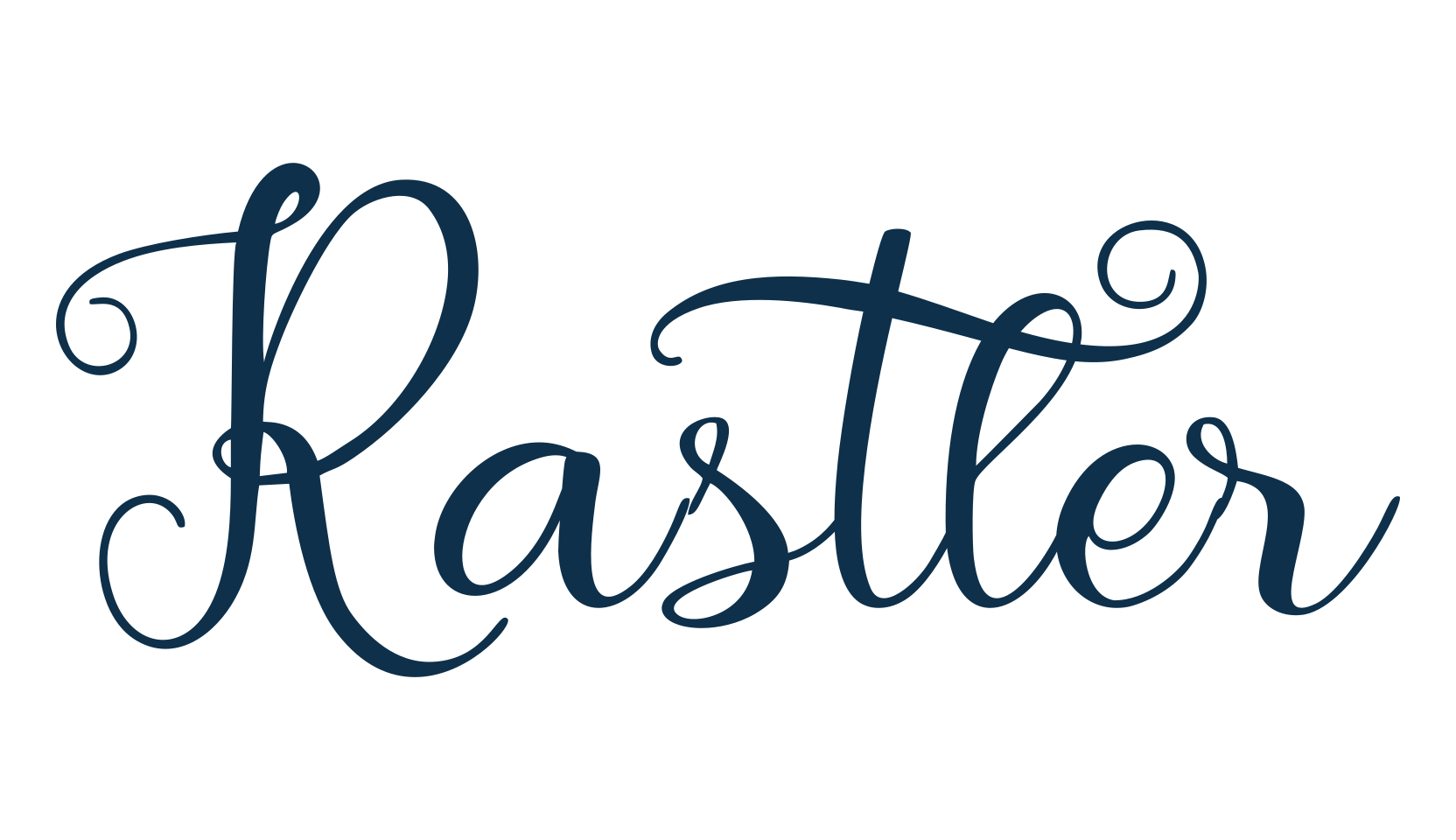 Rastler, calligraphy font preview
