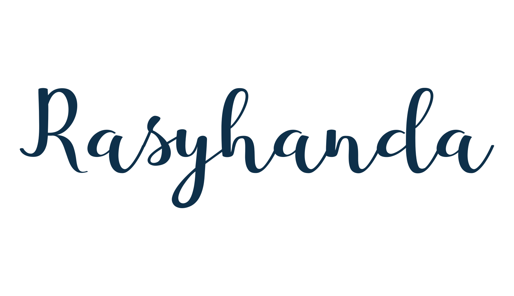 Rasyhanda, script handwritten fancy decorative calligraphy font preview