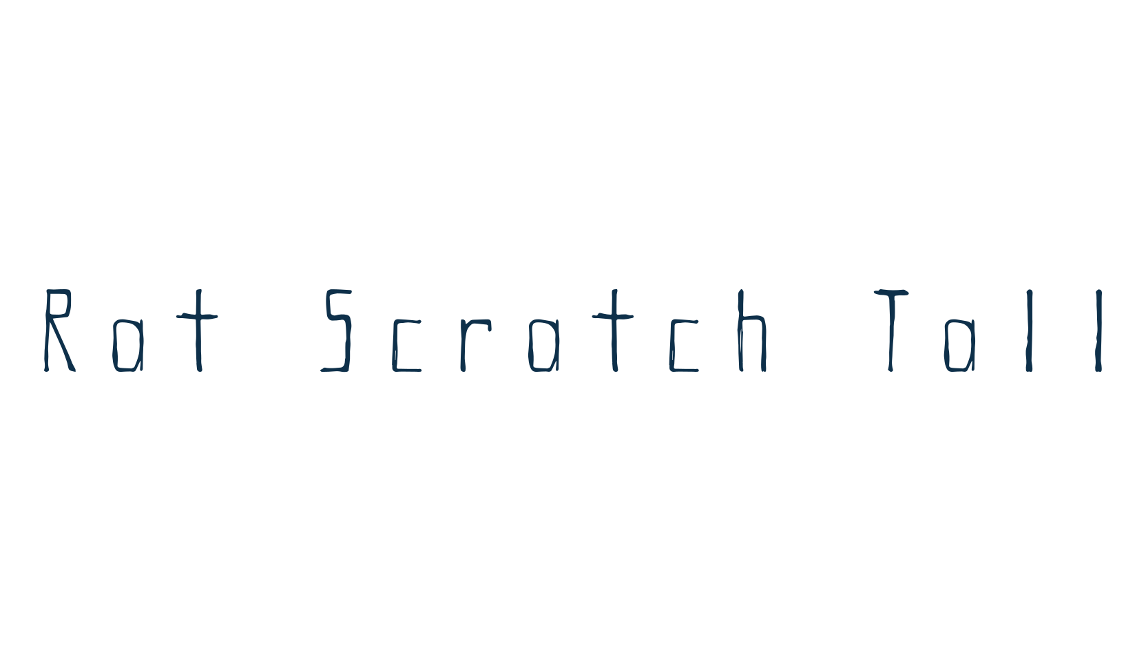 Rat Scratch Tall, script handwritten fancy decorative calligraphy font preview