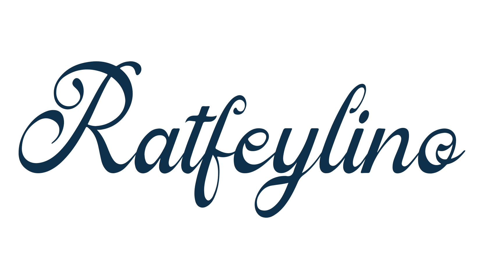Ratfeylino, script calligraphy fancy decorative font preview
