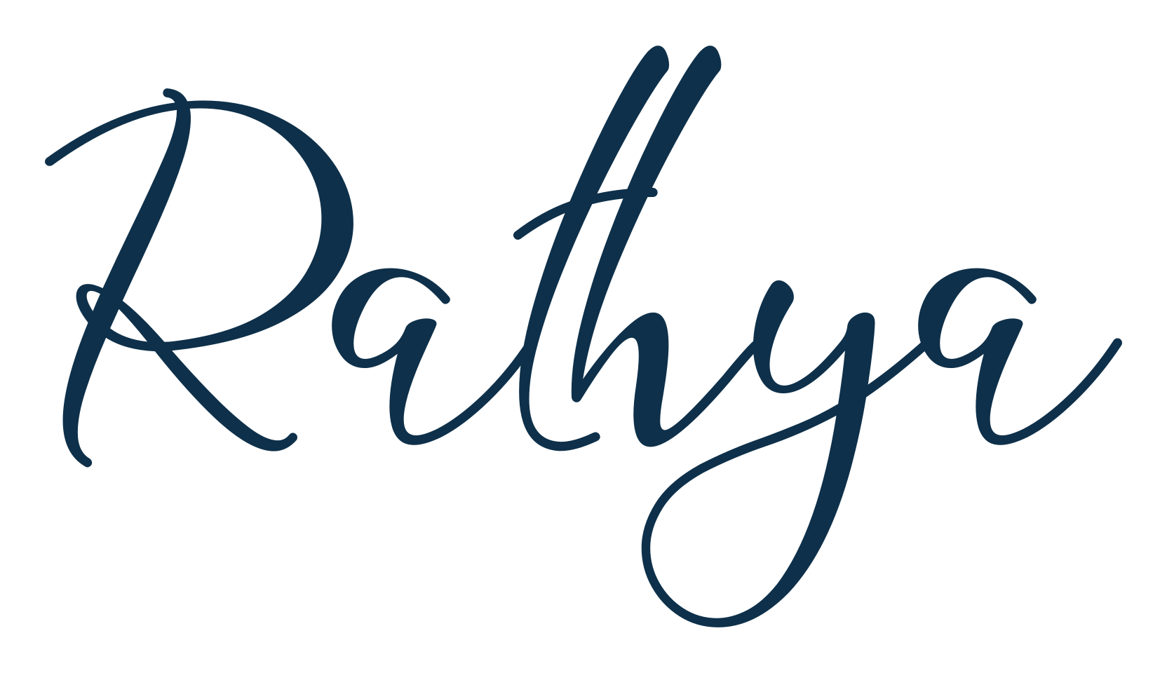 Rathya, handwriting font preview