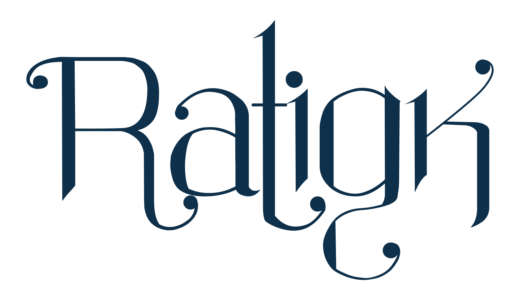 Ratigk, fancy retro decorative font preview