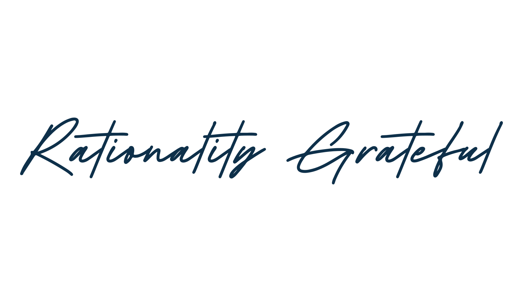 Rationality Grateful, handwriting font preview