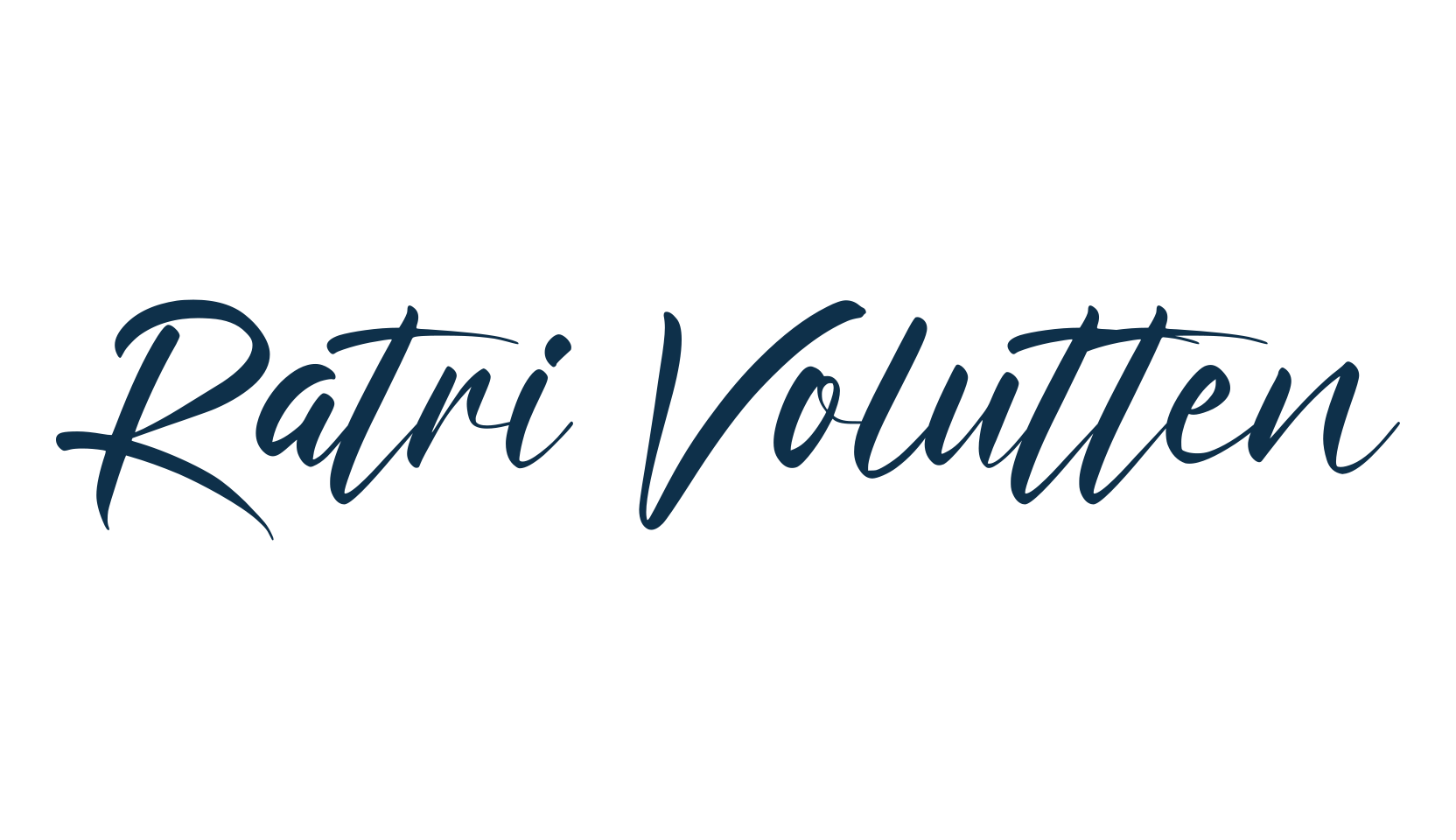 Ratri Volutten, script handwritten fancy decorative calligraphy font preview