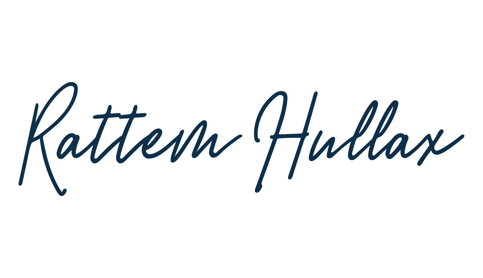 Rattem Hullax, script handwritten fancy decorative calligraphy font preview