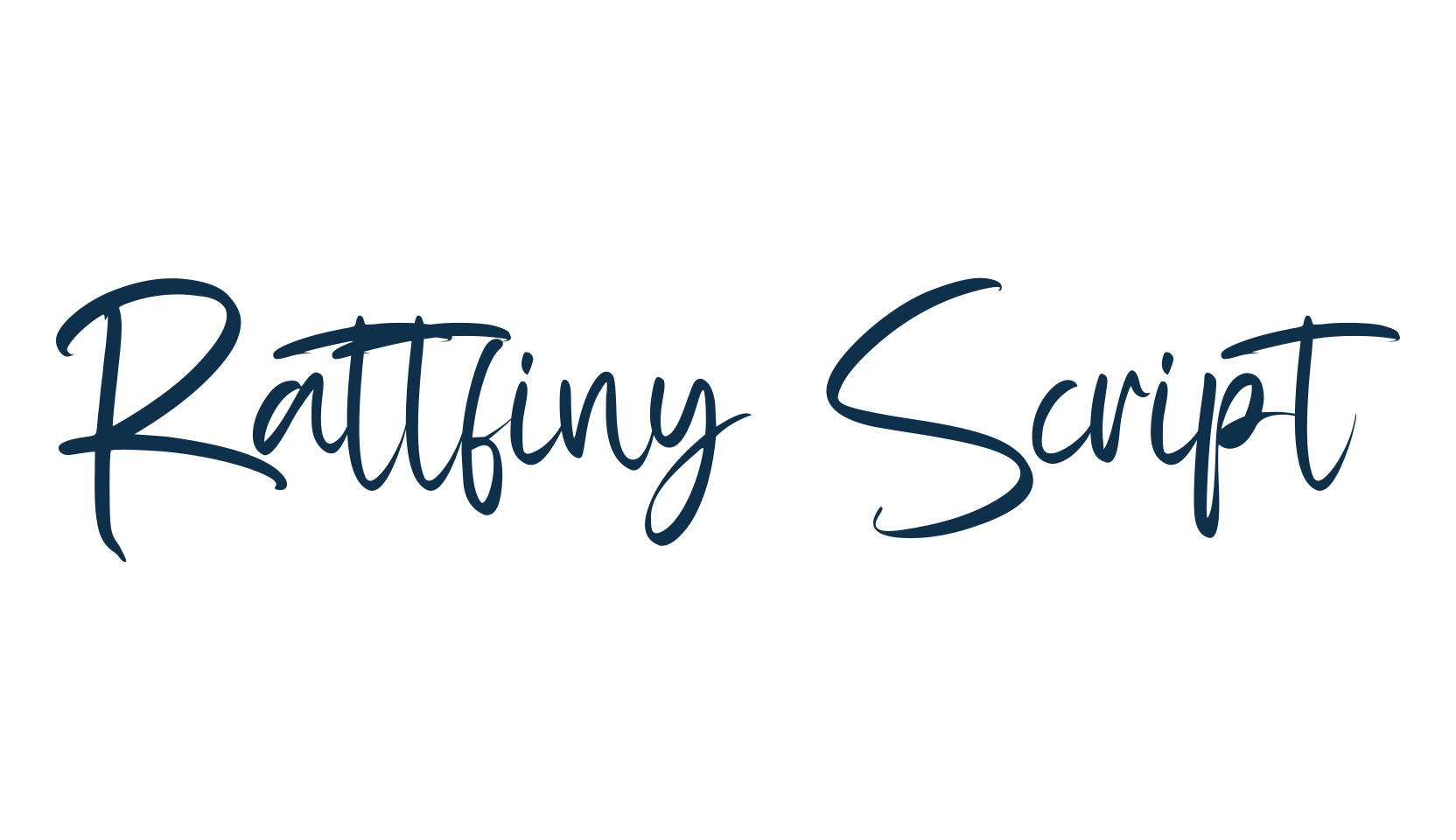 Rattfiny Script, script handwritten fancy decorative calligraphy font preview