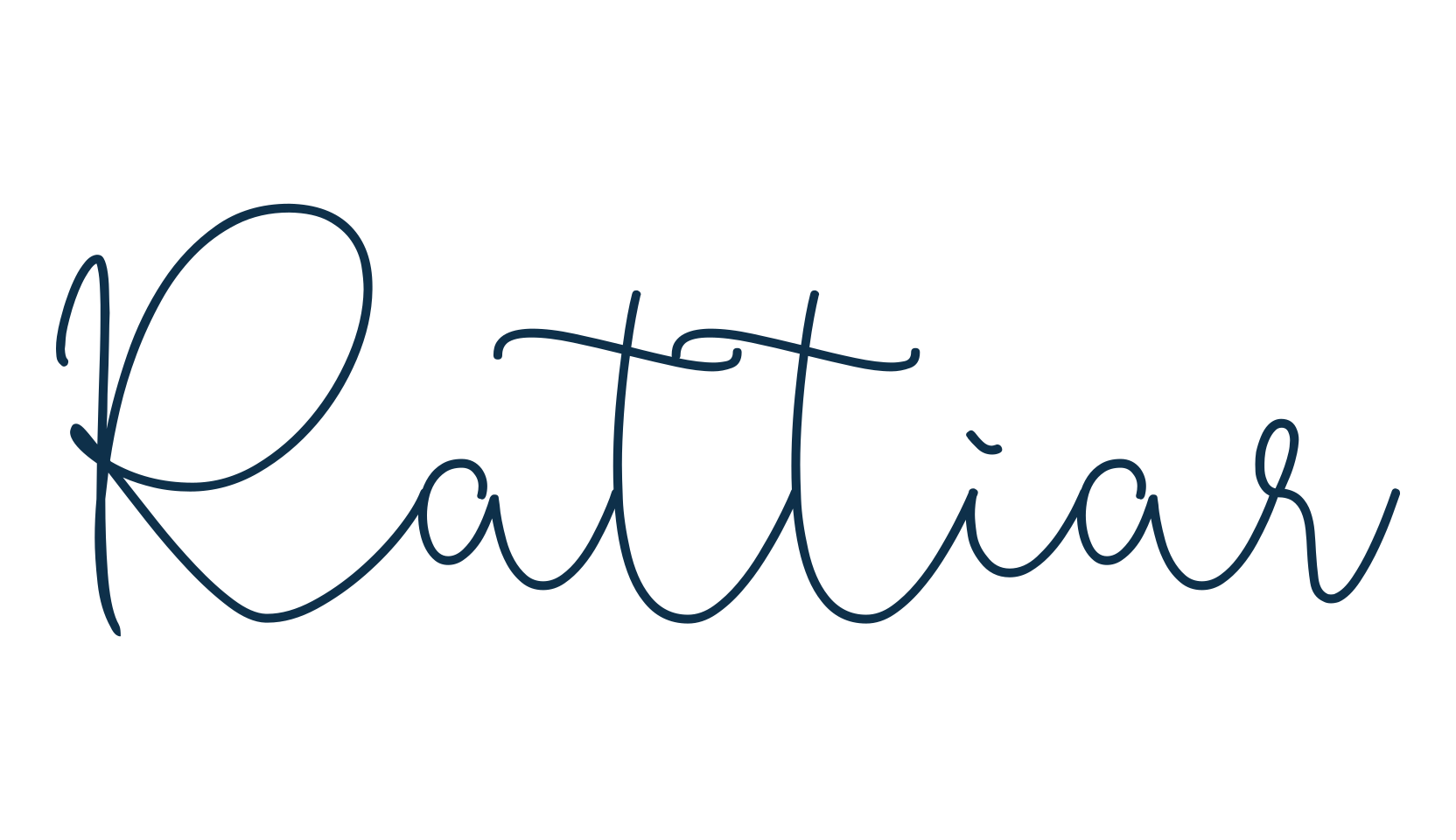 Rattiar, script handwritten fancy decorative calligraphy font preview