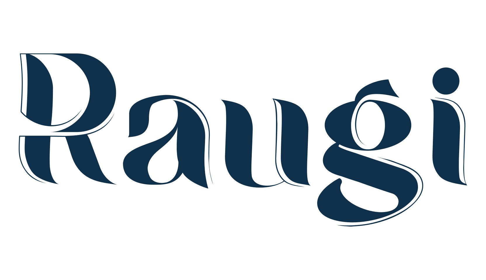 Raugi, retro font preview