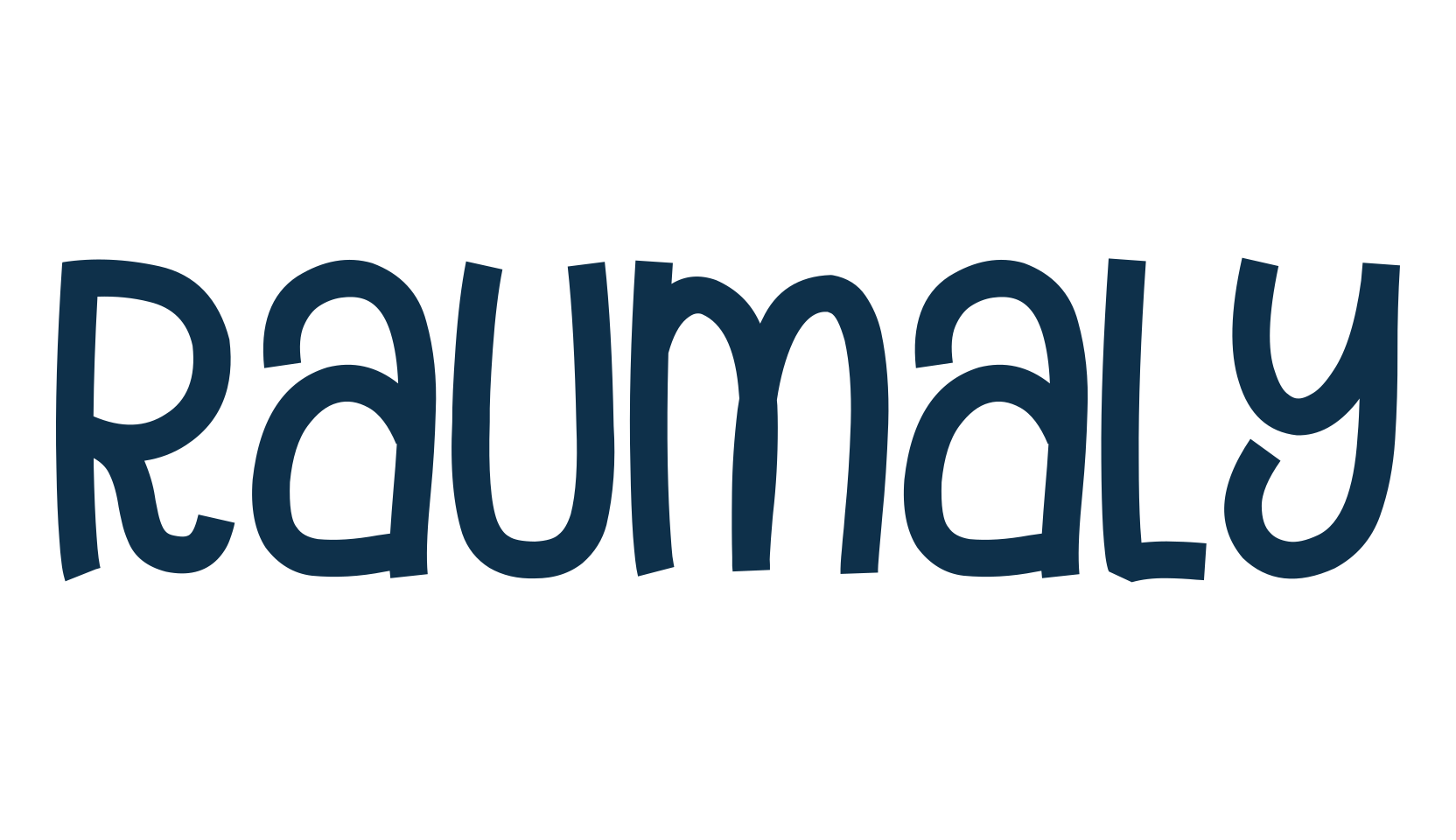 Raumaly, cartoon font preview