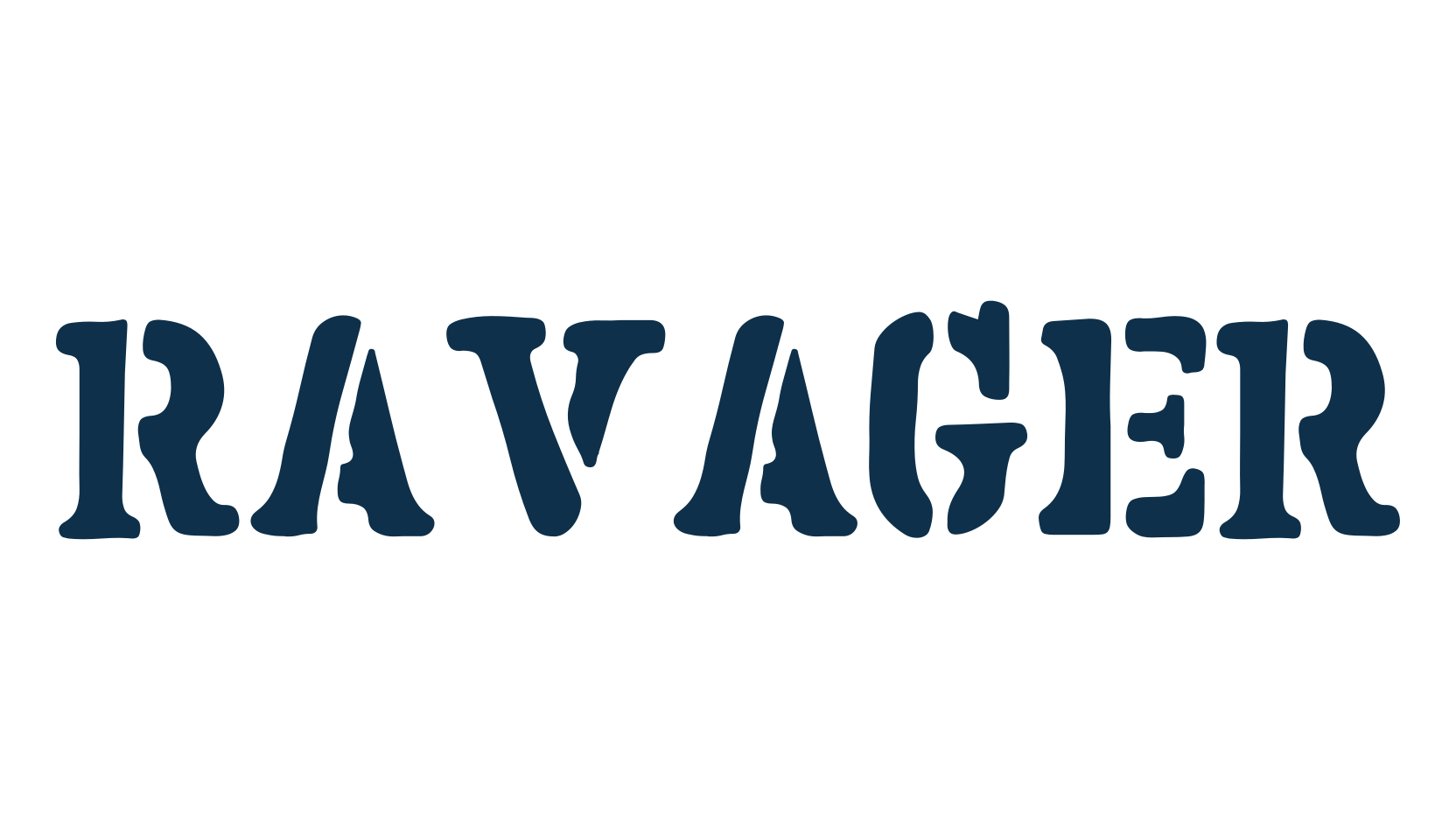 Ravager, stencil, army font preview