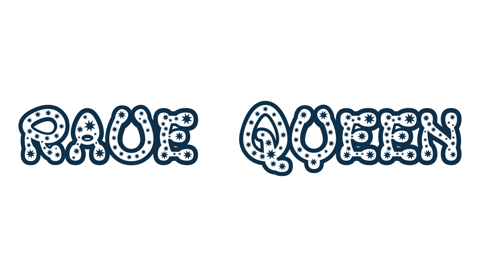 Rave Queen, groovy font preview