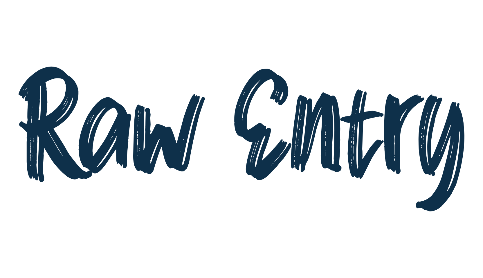Raw Entry, brush font preview