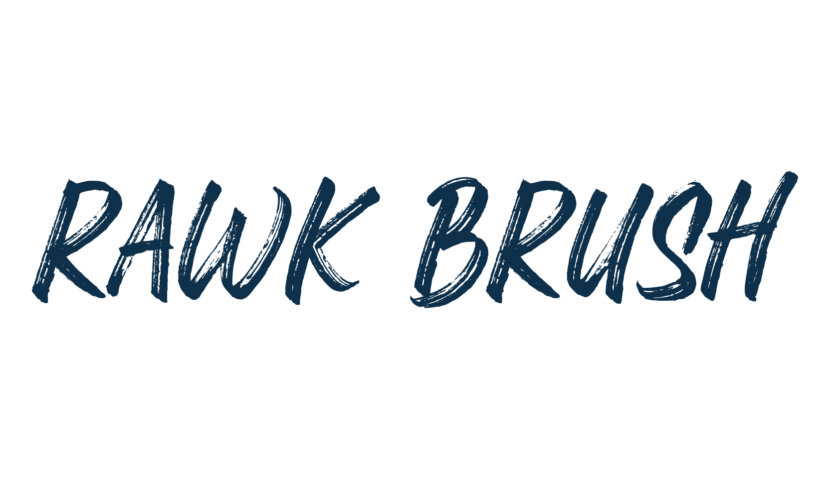Rawk Brush, brush font preview