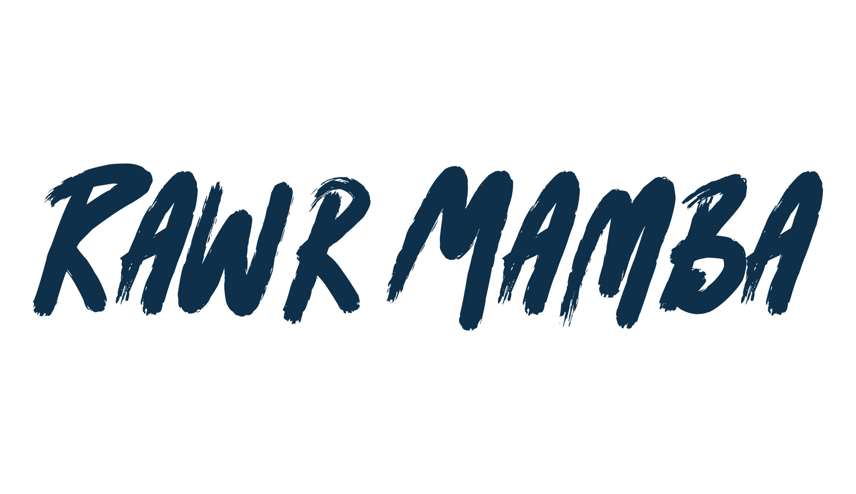 Rawr Mamba, brush font preview