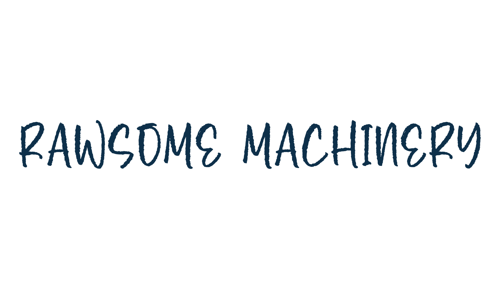 Rawsome Machinery, script brush fancy decorative calligraphy font preview
