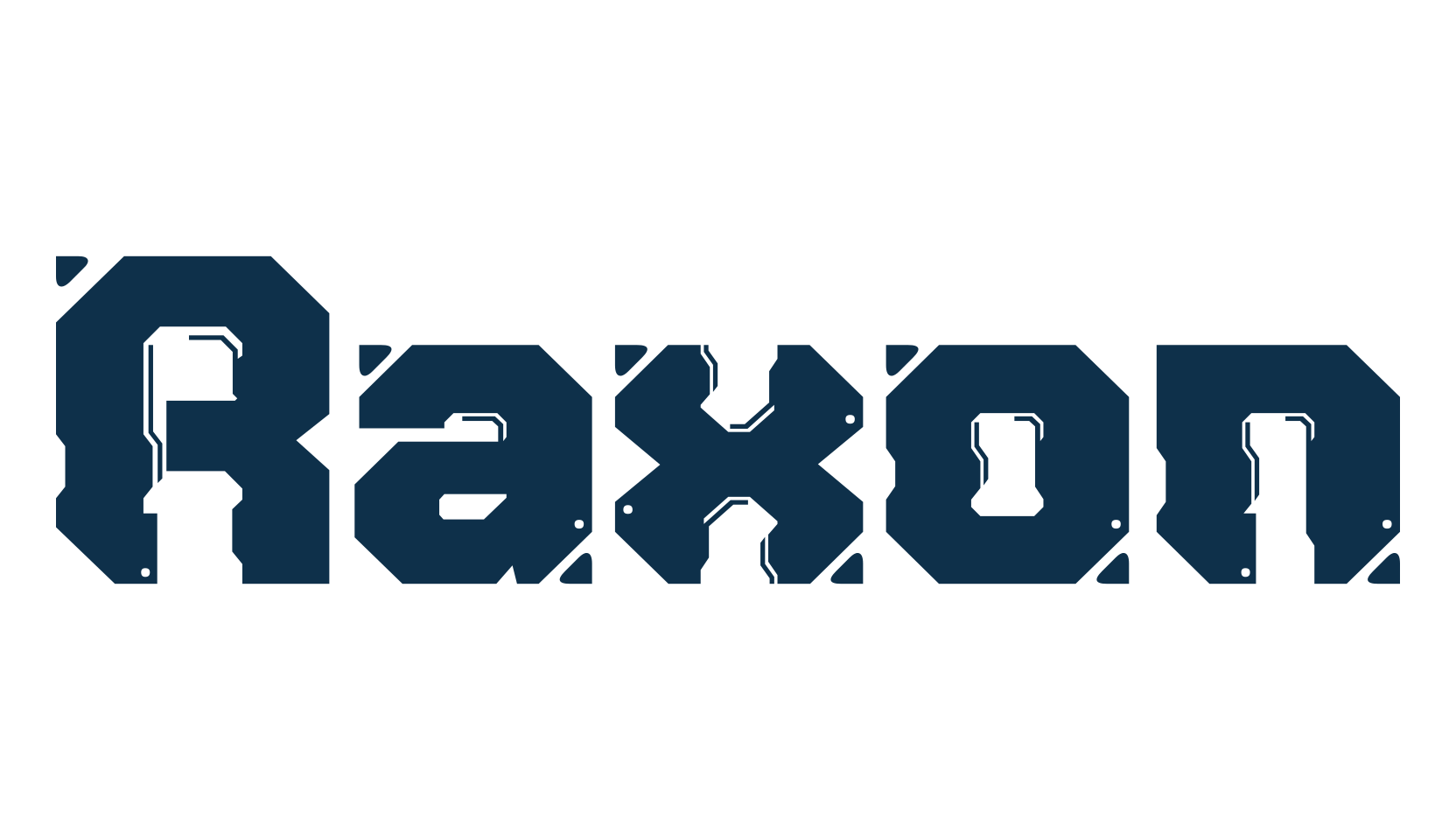 Raxon, techno sci-fi font preview