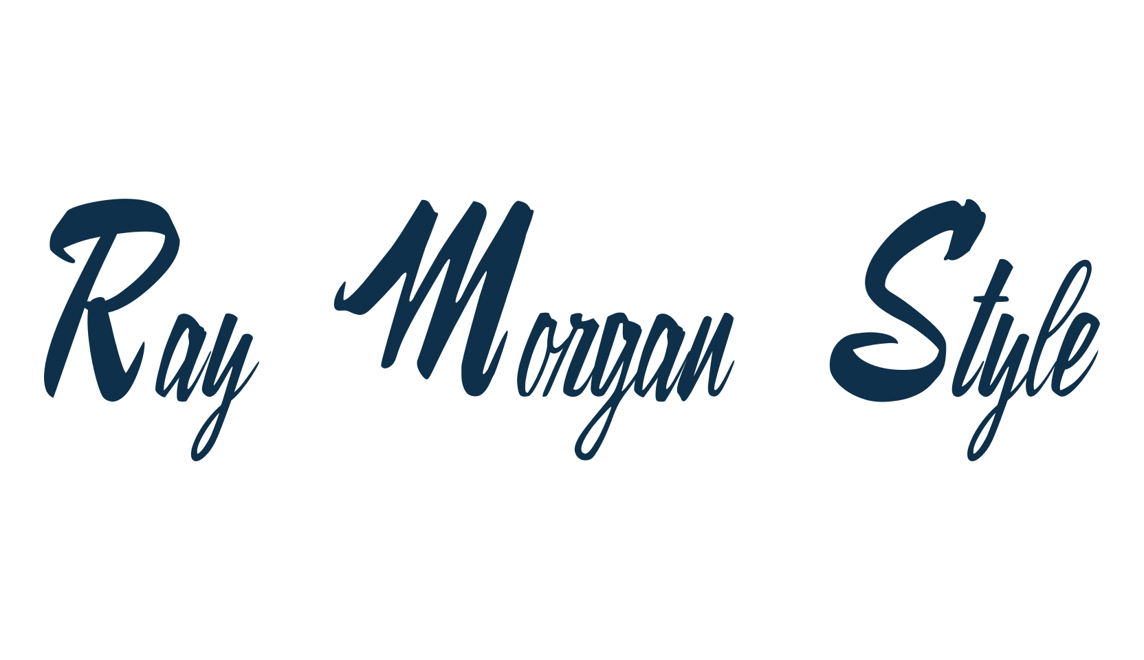 Ray Morgan Style, calligraphy font preview