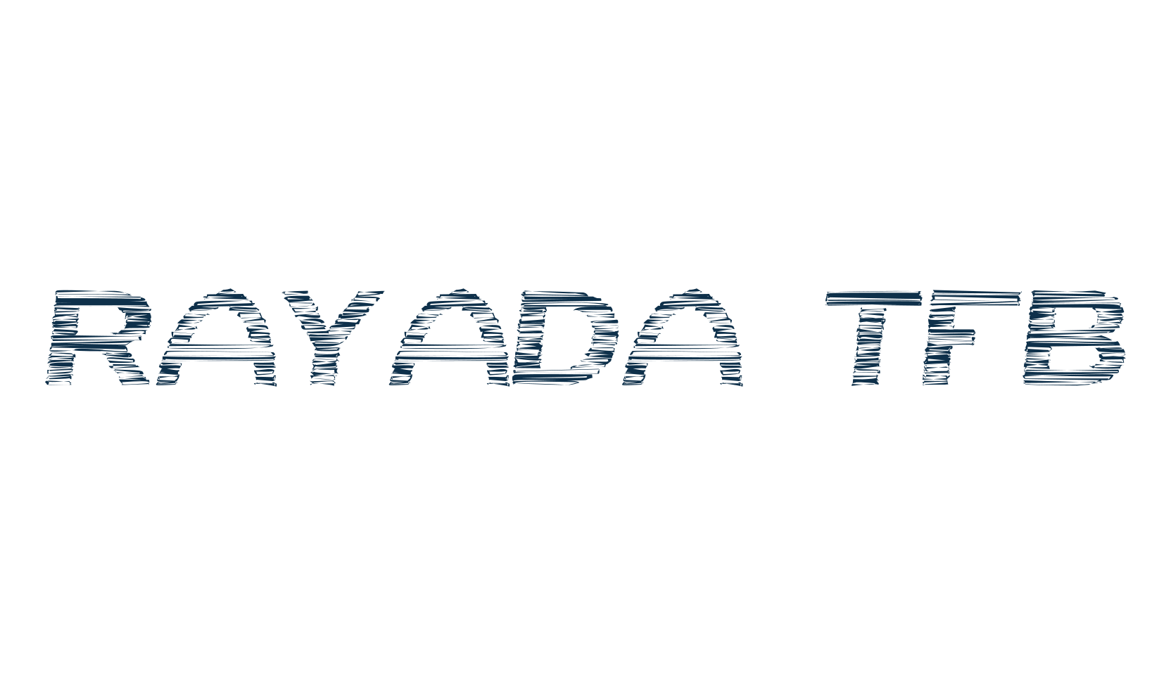 Rayada TFB, eroded font preview