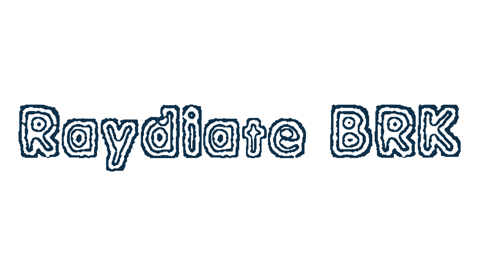 Raydiate BRK, fancy various decorative font preview