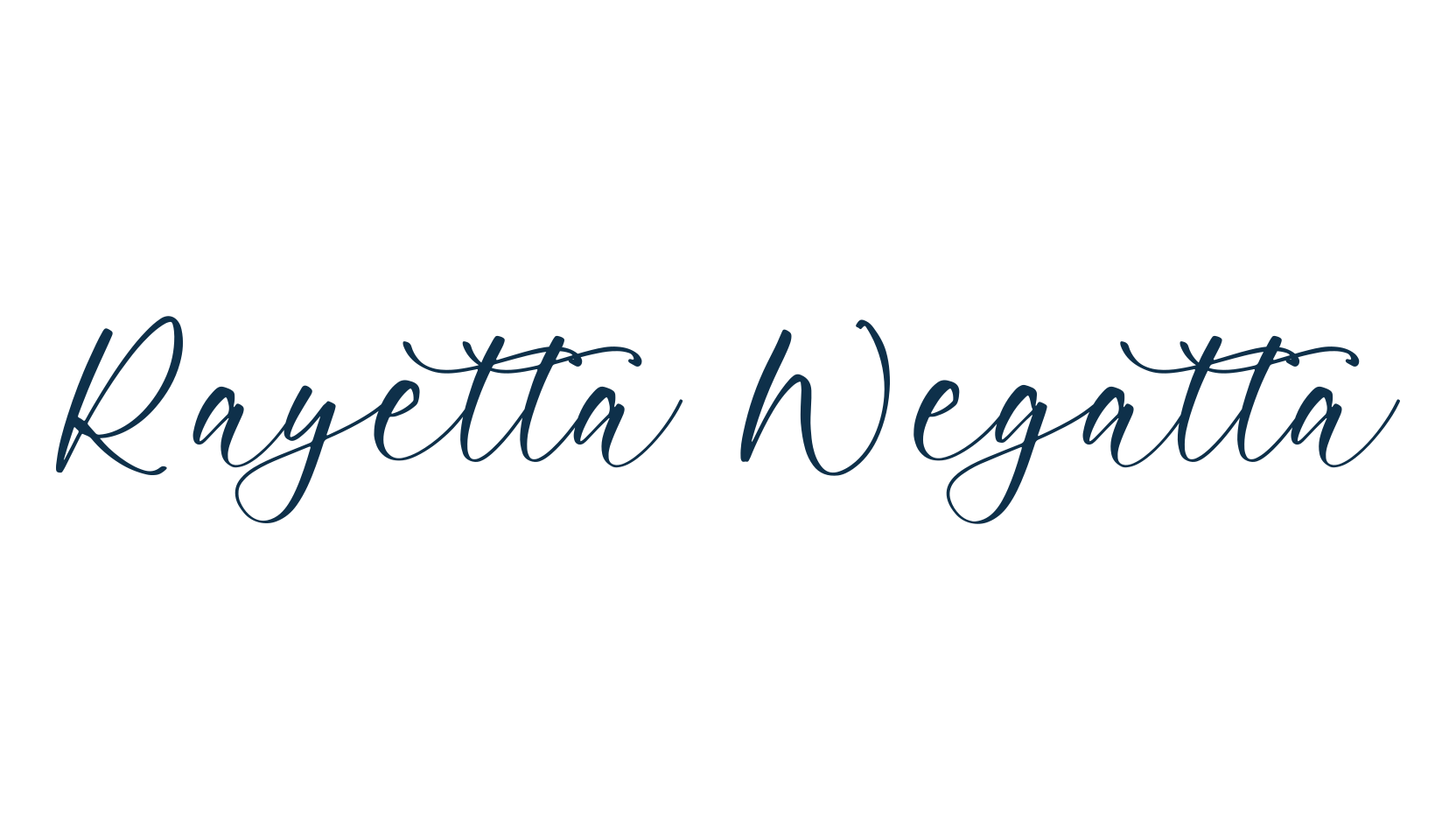 Rayetta Wegatta, calligraphy font preview