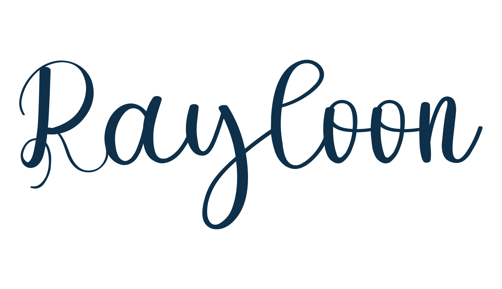 Rayloon, script calligraphy fancy decorative font preview