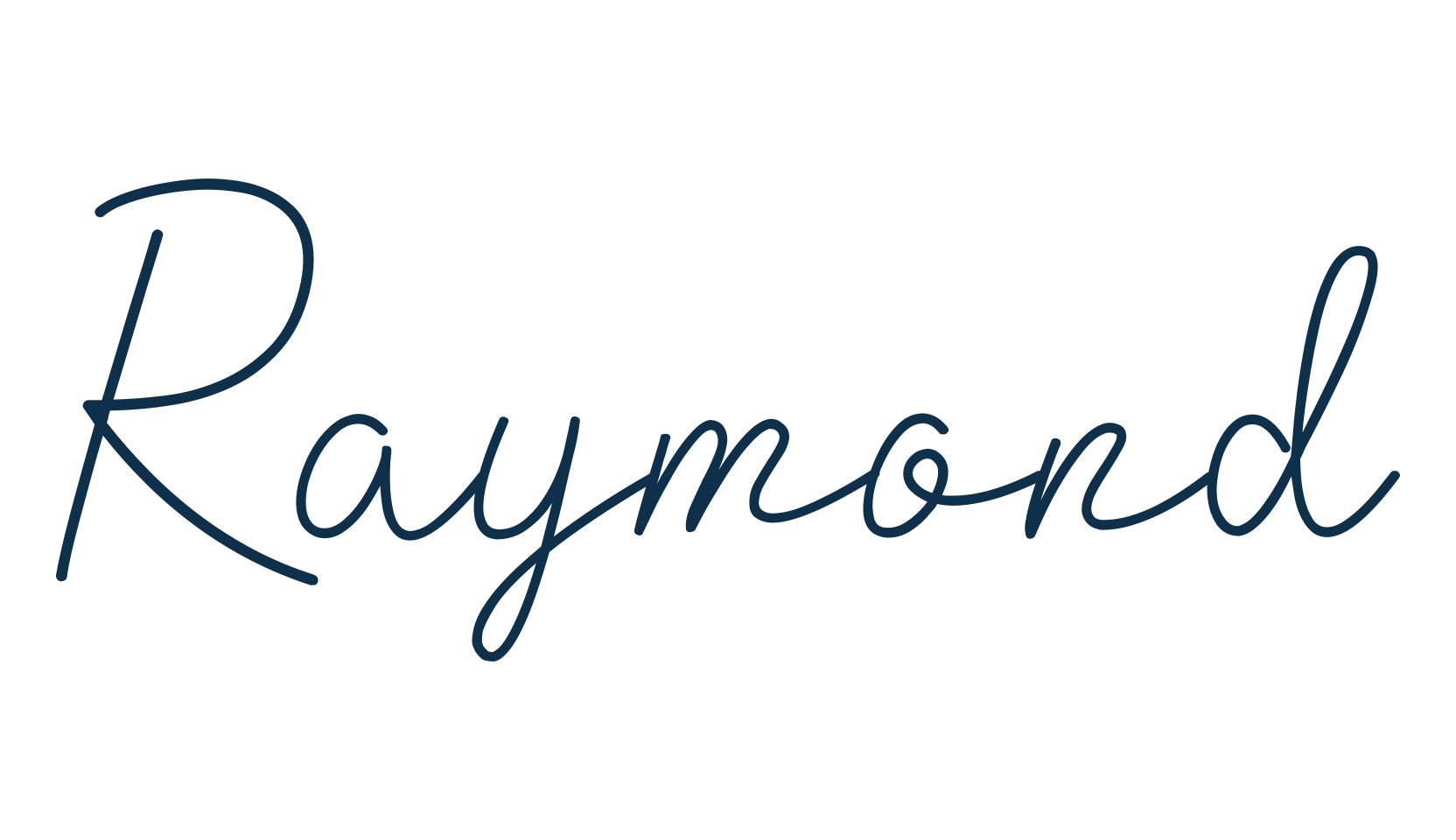 Raymond, handwriting font preview