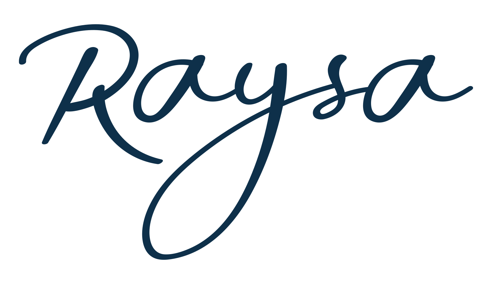 Raysa, handwriting font preview