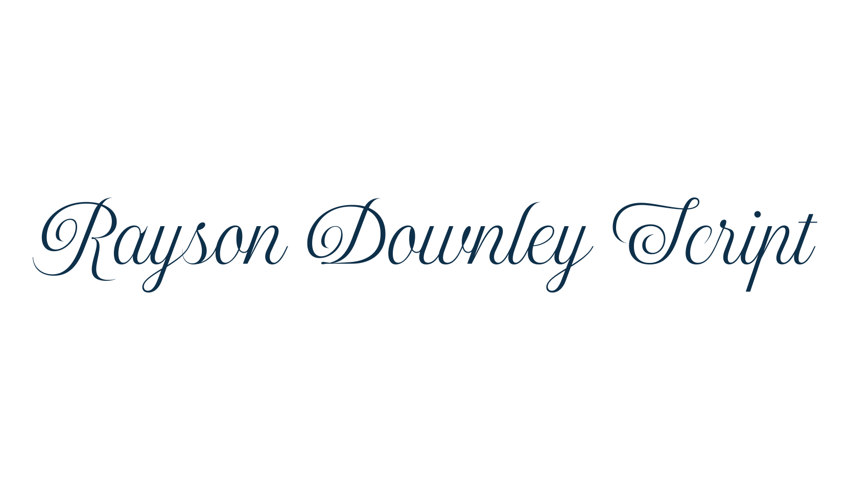 Rayson Downley Script, script calligraphy fancy decorative font preview