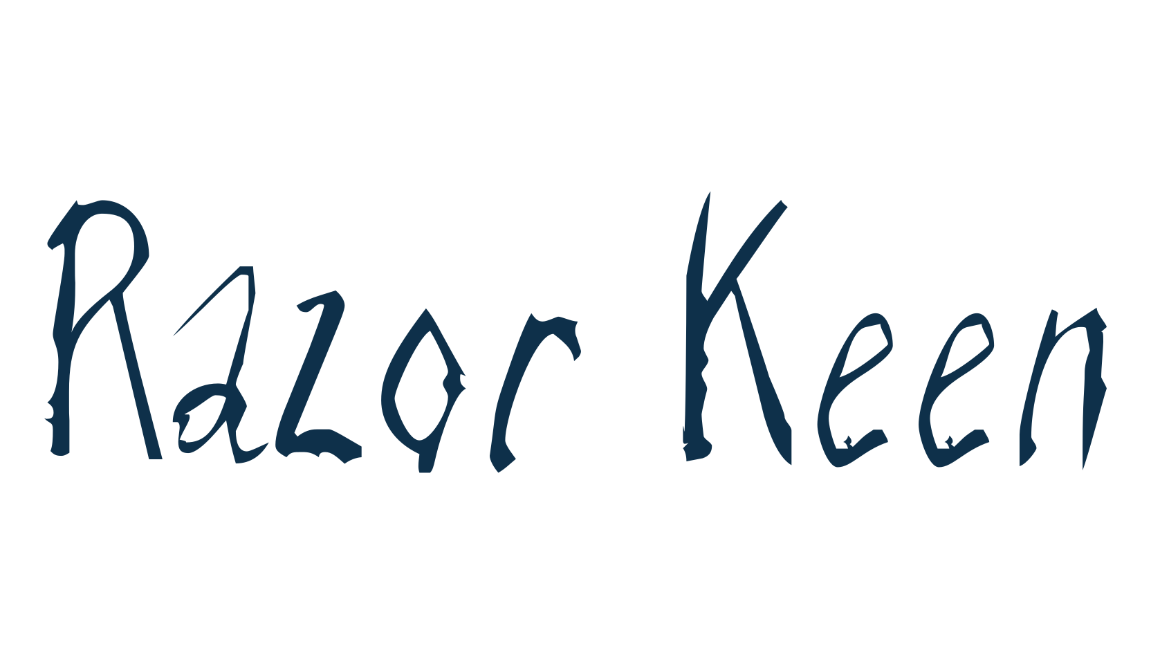 Razor Keen, holiday halloween fancy decorative horror font preview
