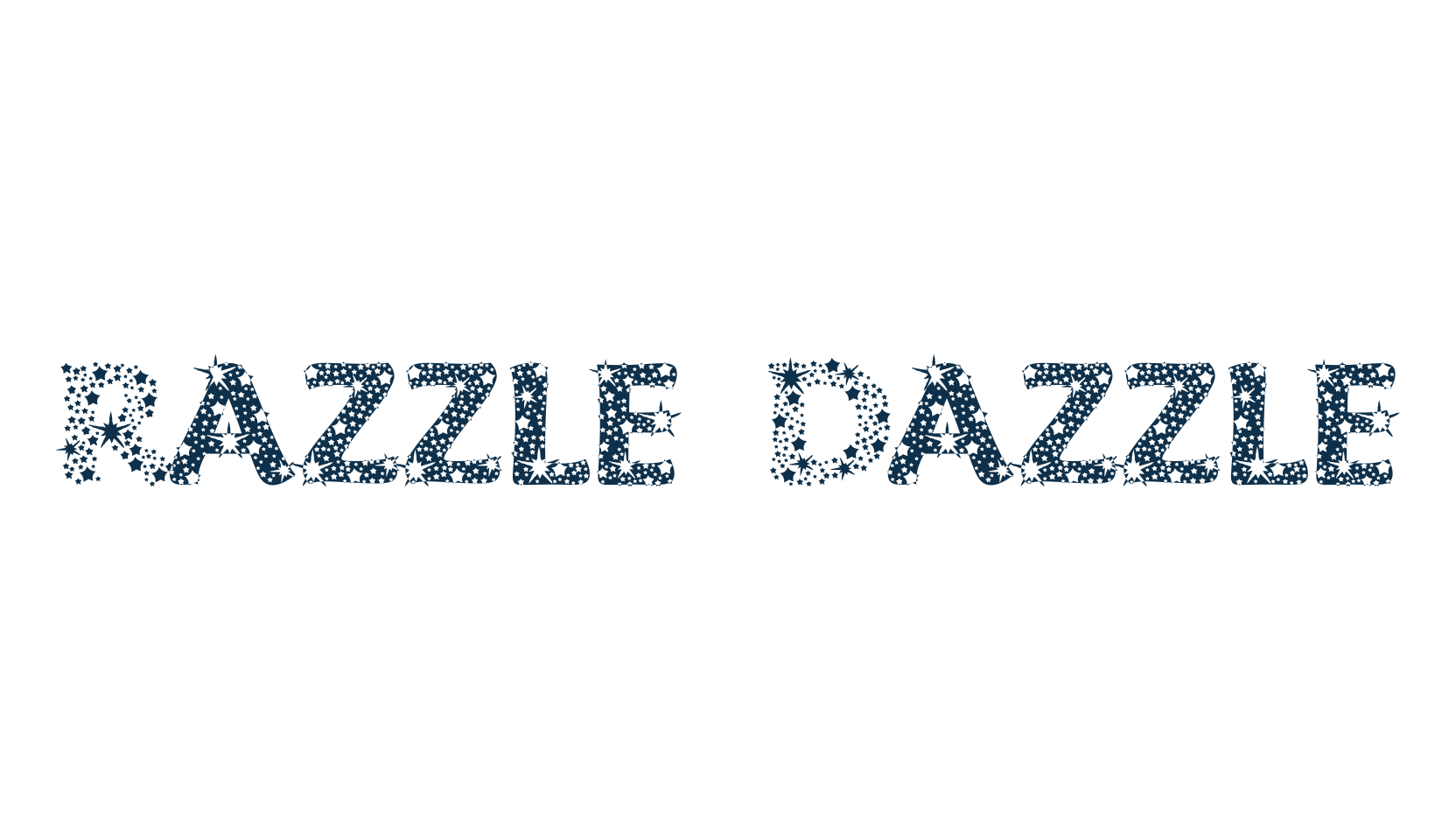 Razzle Dazzle, decorative font preview