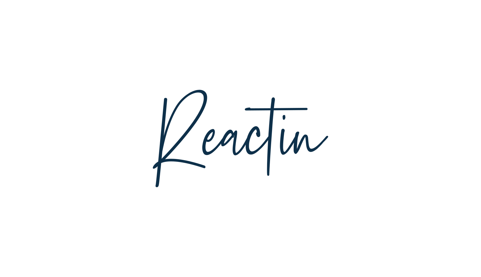 Reactin, handwriting font preview