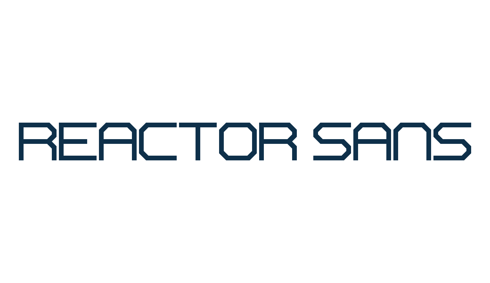Reactor Sans, techno square sci-fi font preview