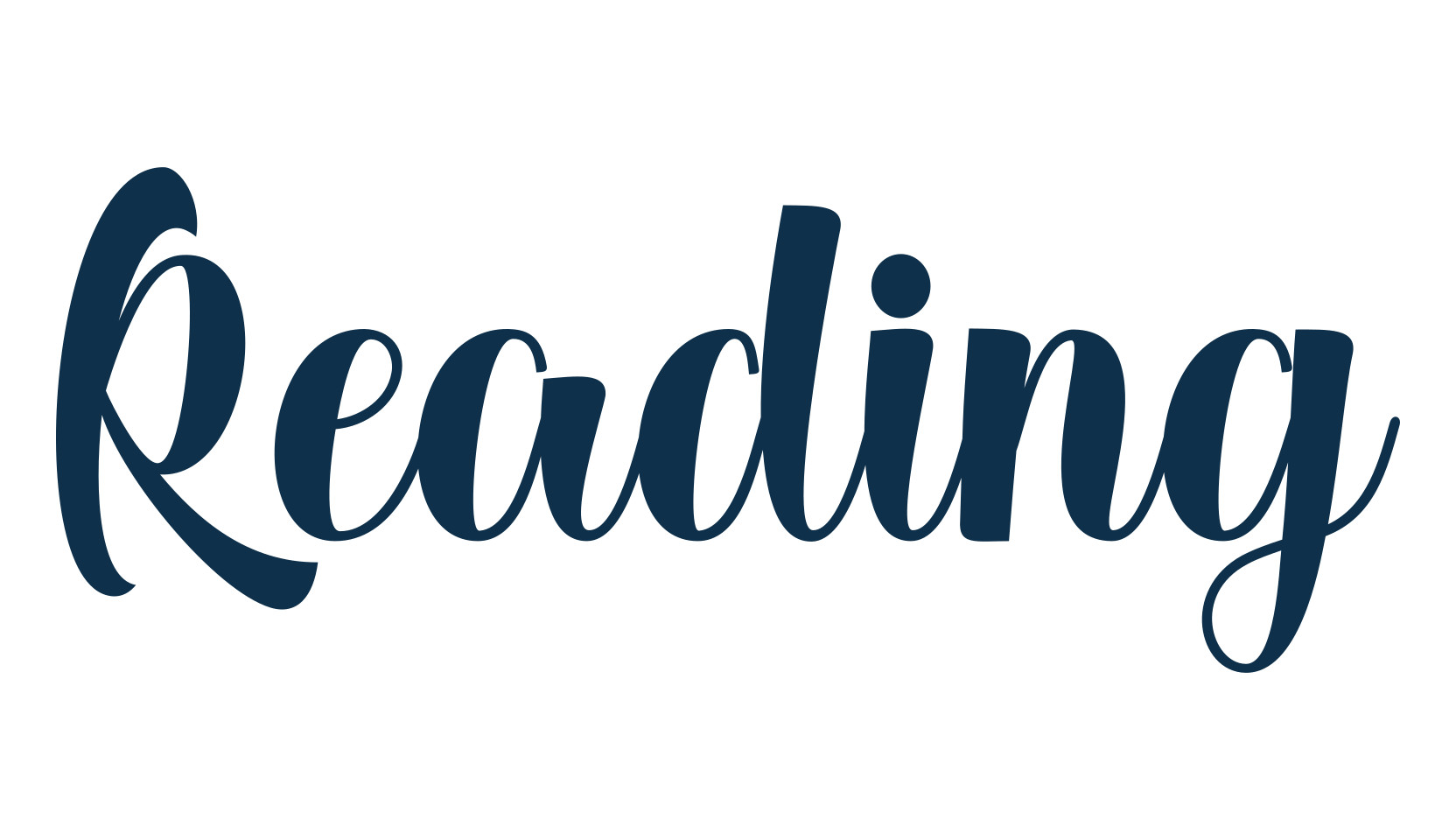 Reading (reading-3), calligraphy font preview