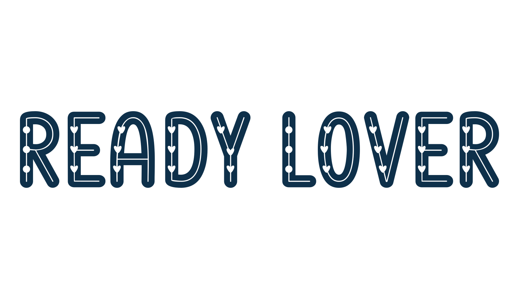 Ready Lover, fancy decorative font preview