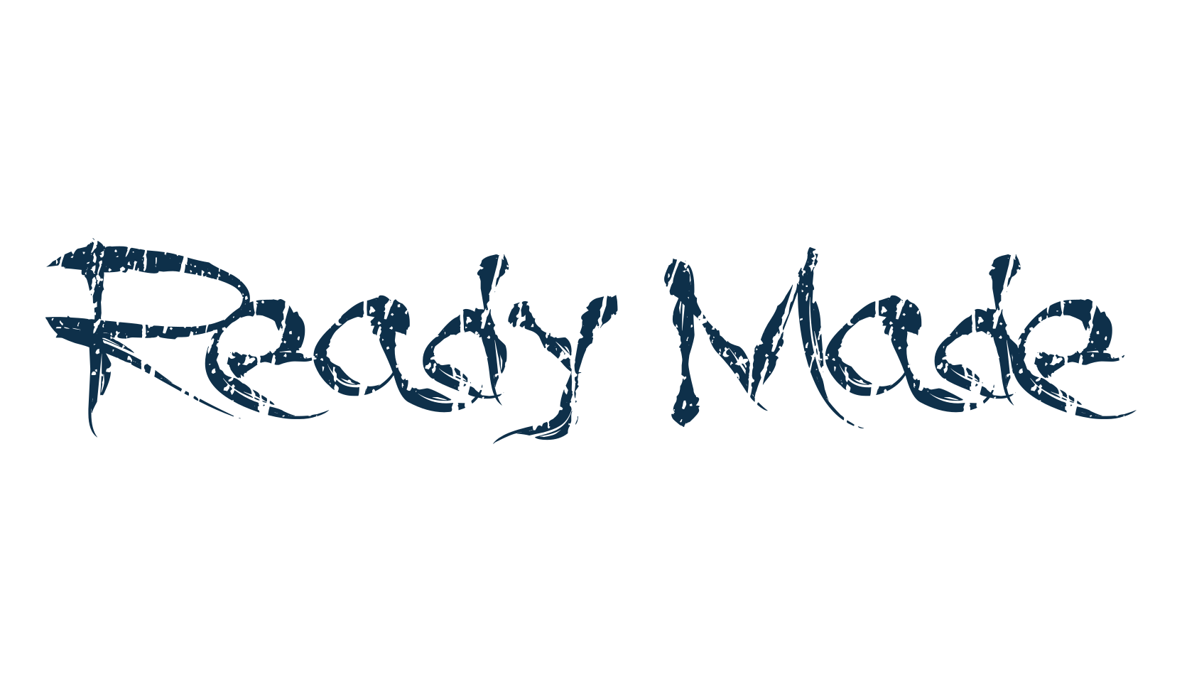 Ready Made, script trash fancy decorative calligraphy font preview