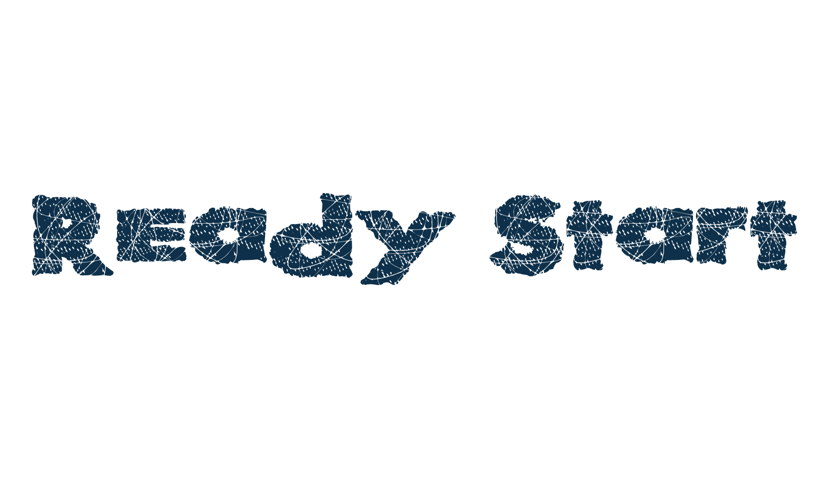 Ready Start, fancy eroded decorative font preview