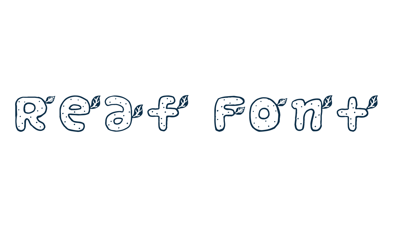 Reaf Font, fancy decorative font preview
