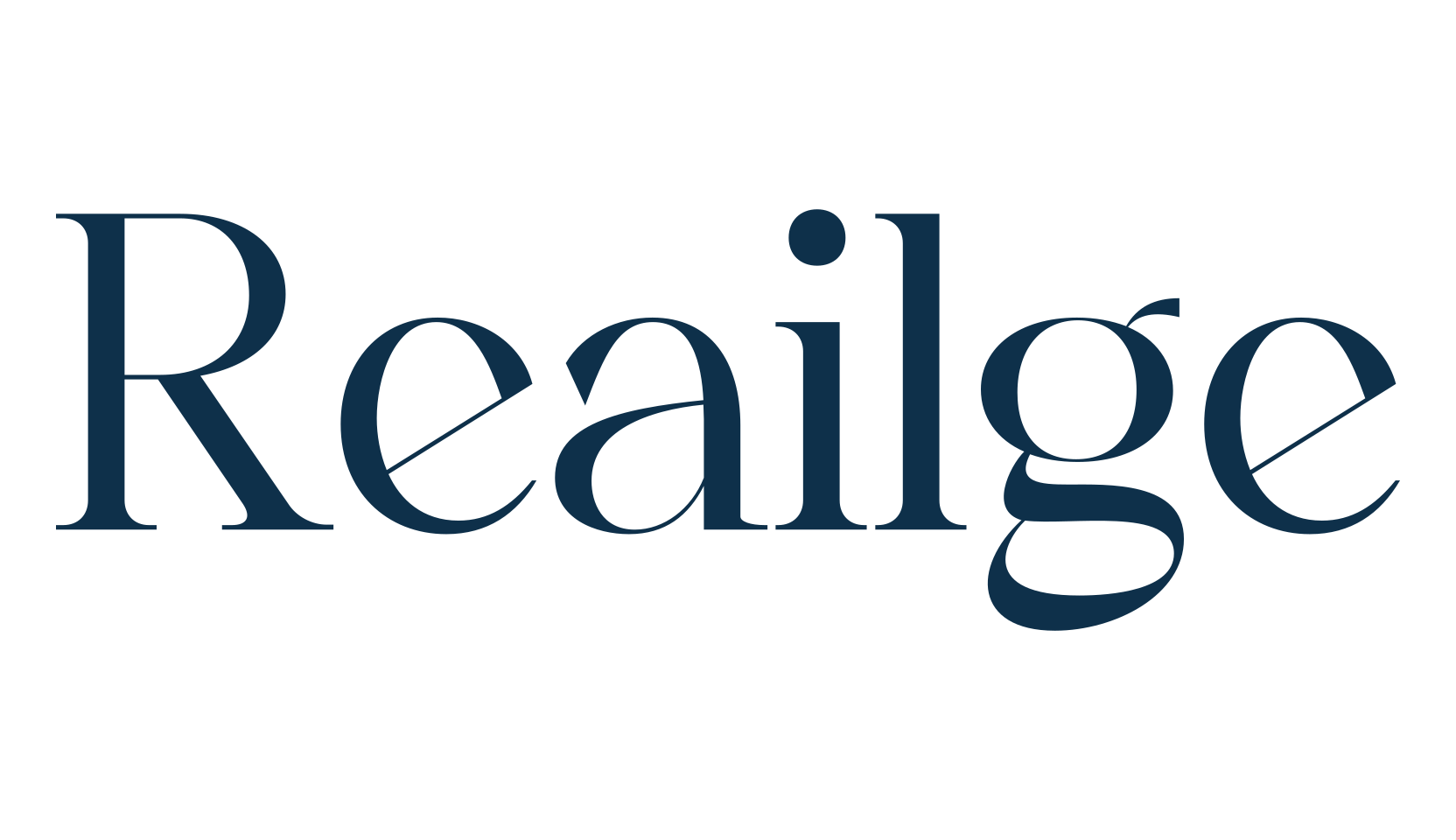 Reailge, serif font preview