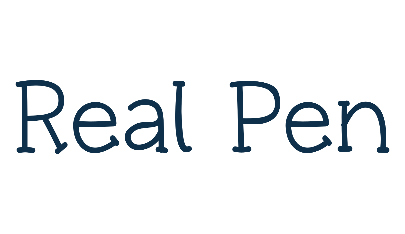 Real Pen, fancy decorative font preview