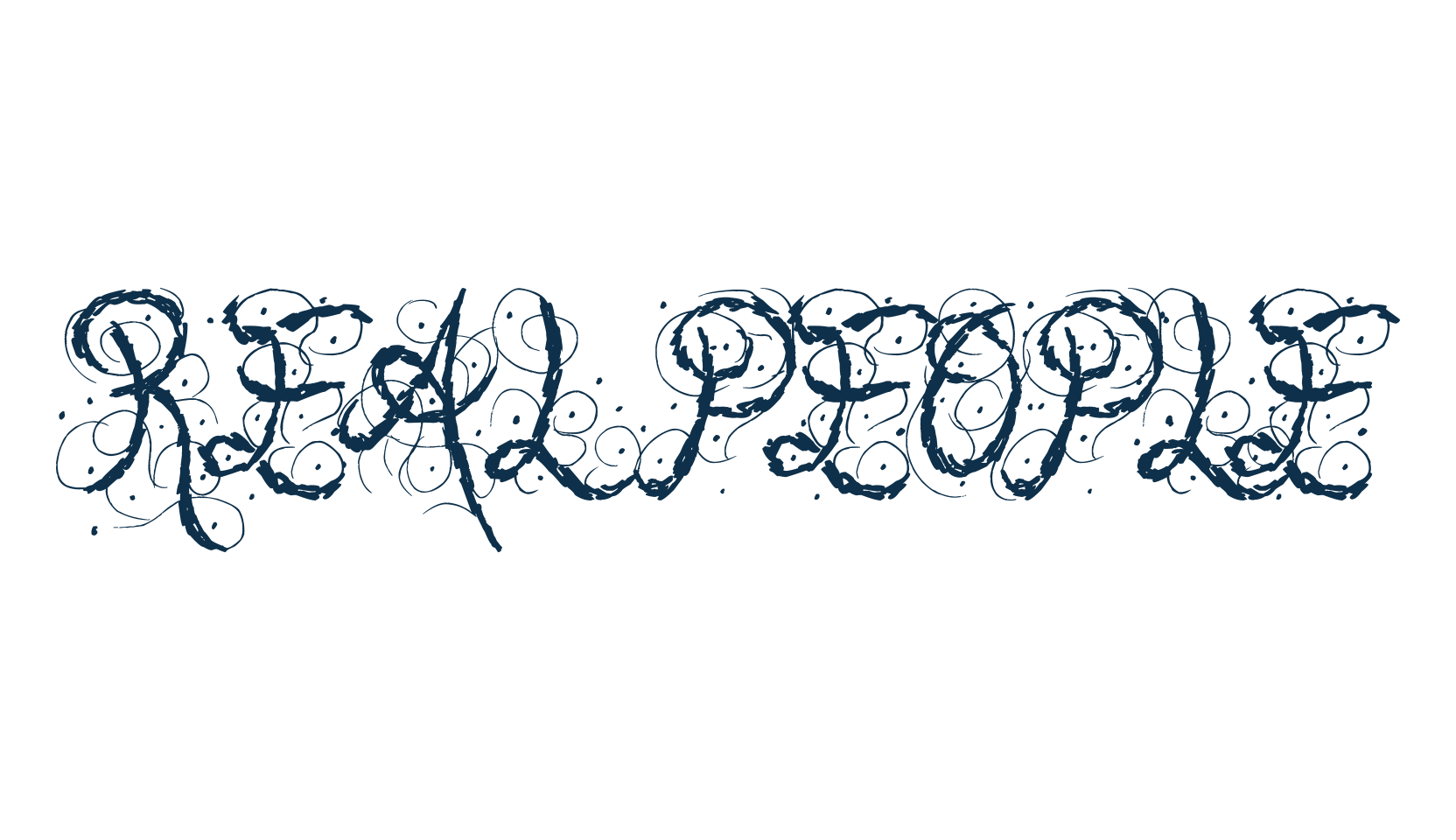 Real People, trash font preview