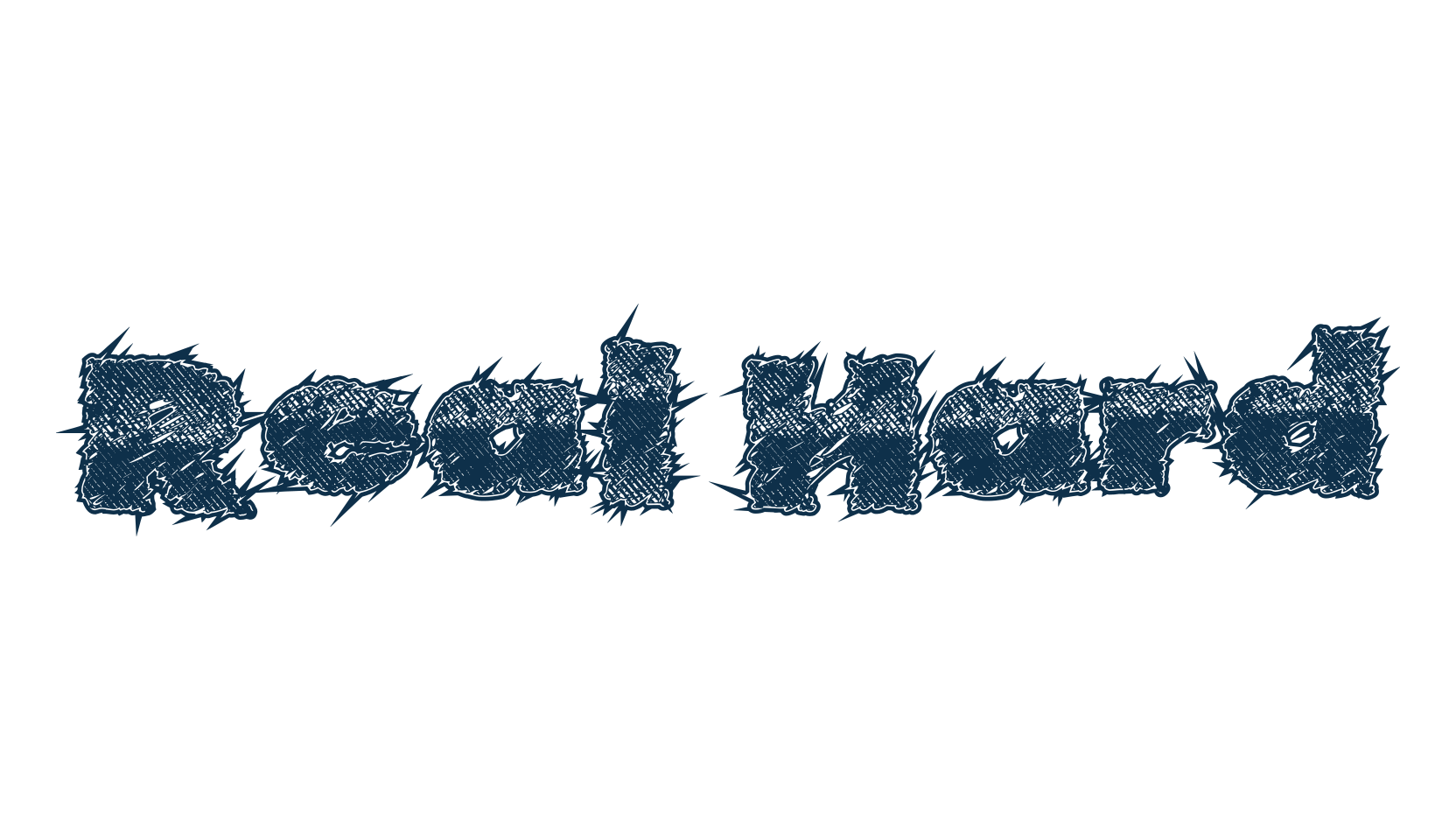 Real Hard, destroy font preview