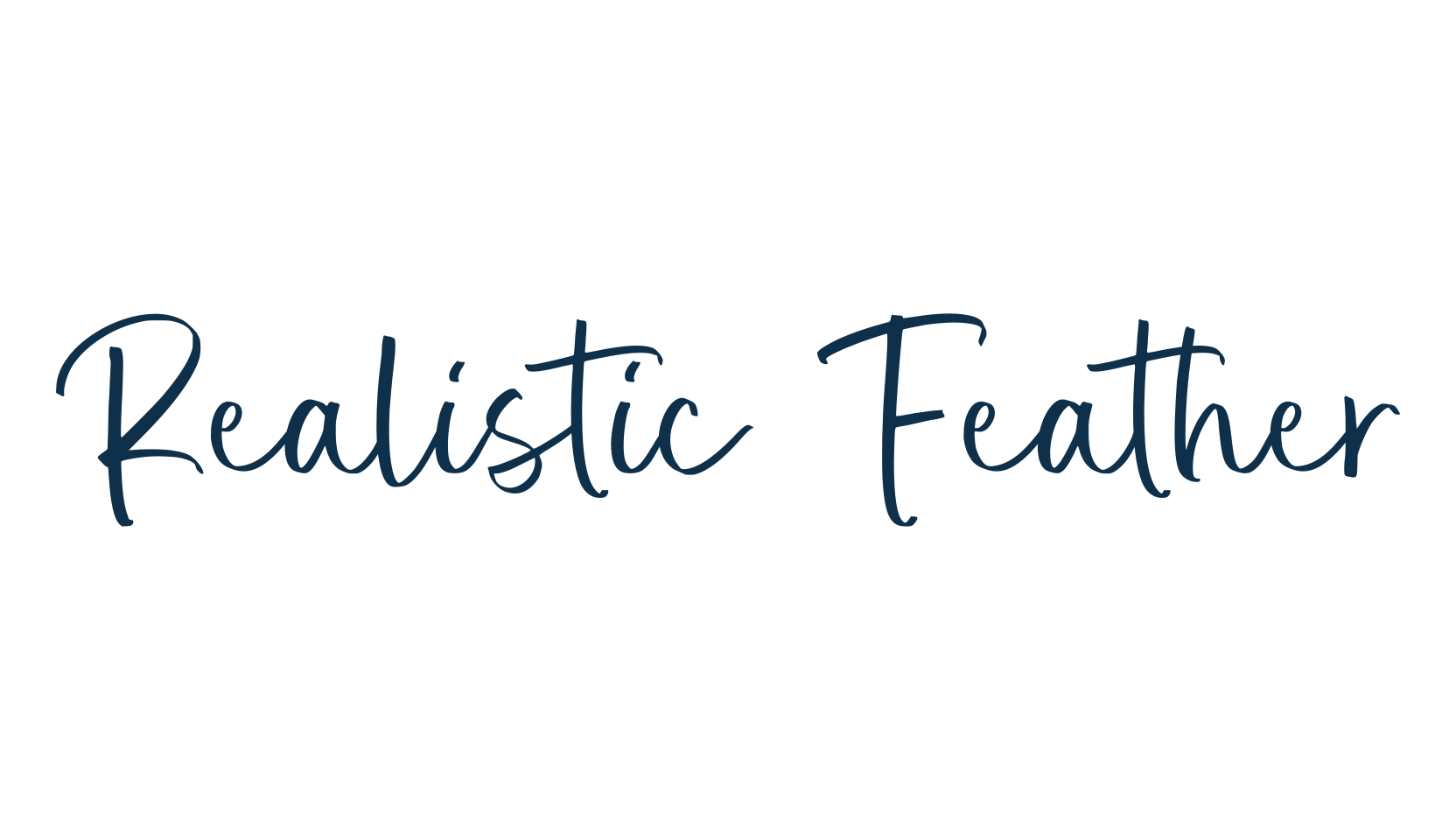 Realistic Feather, script handwritten fancy decorative calligraphy font preview