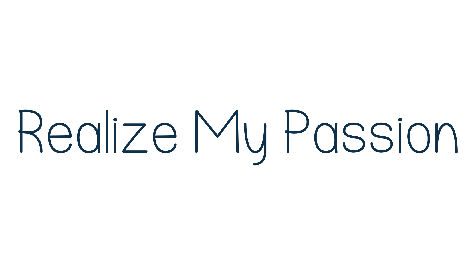 Realize My Passion, handwriting font preview