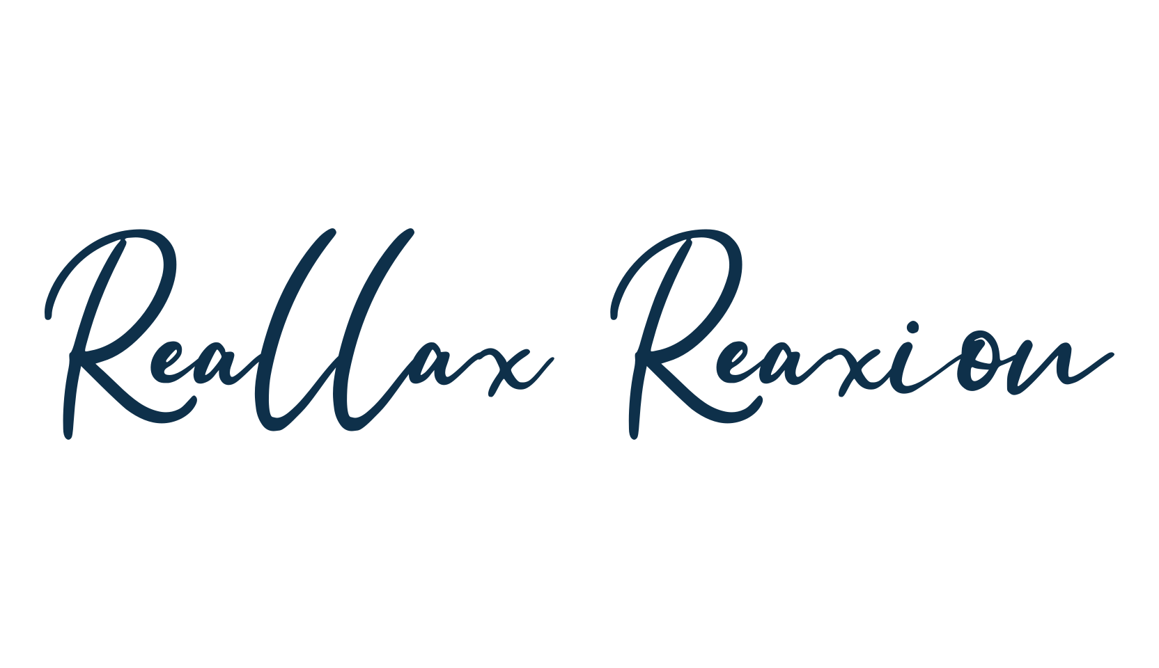 Reallax Reaxion, script handwritten fancy decorative calligraphy font preview