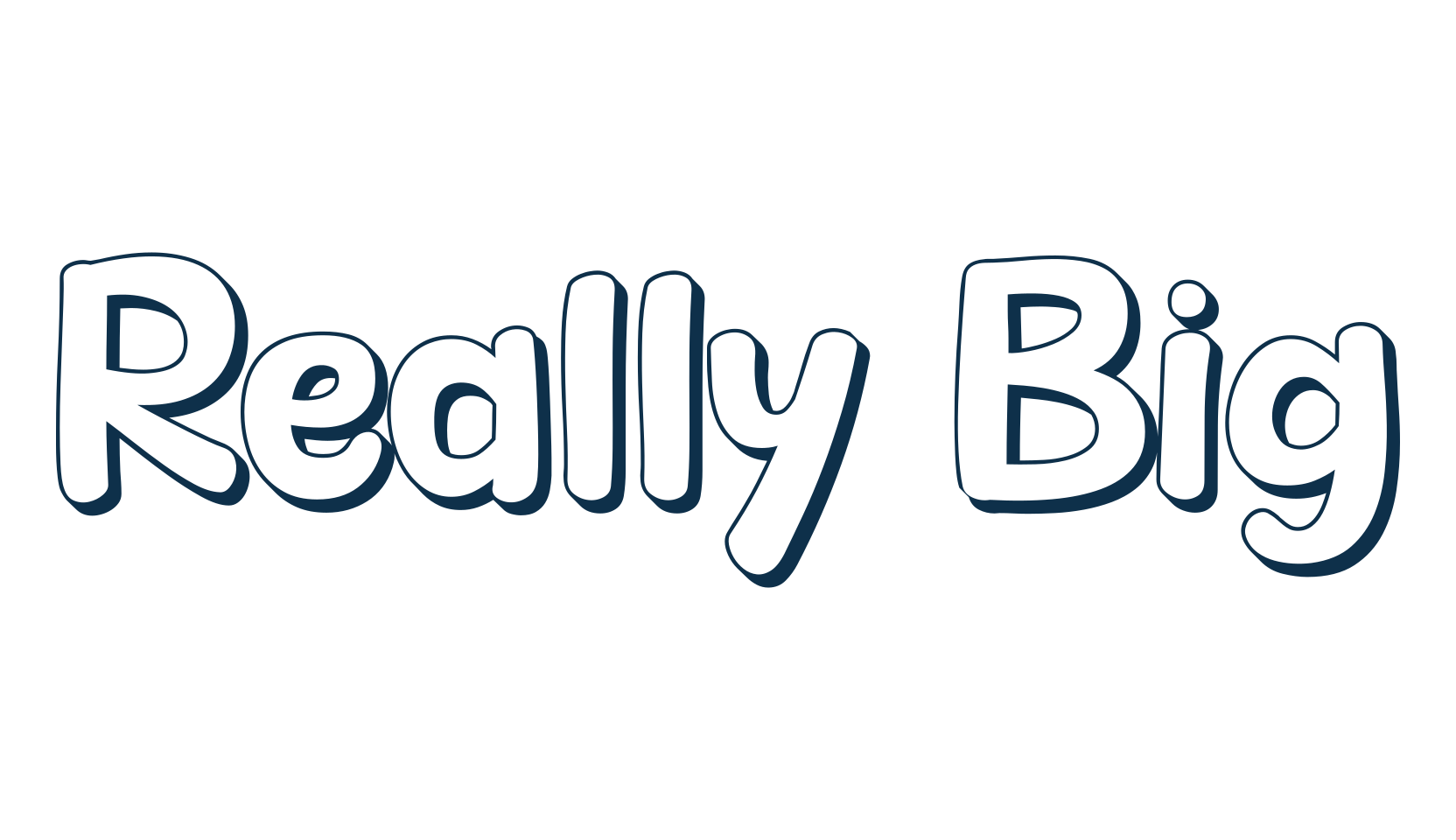 Really Big, cartoon font preview