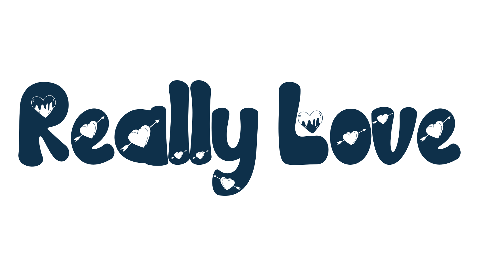 Really Love, fancy decorative font preview