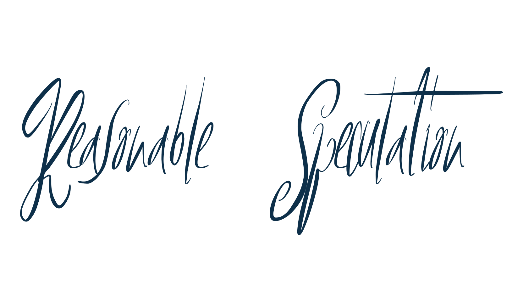 Reasonable Speculation, handwriting font preview
