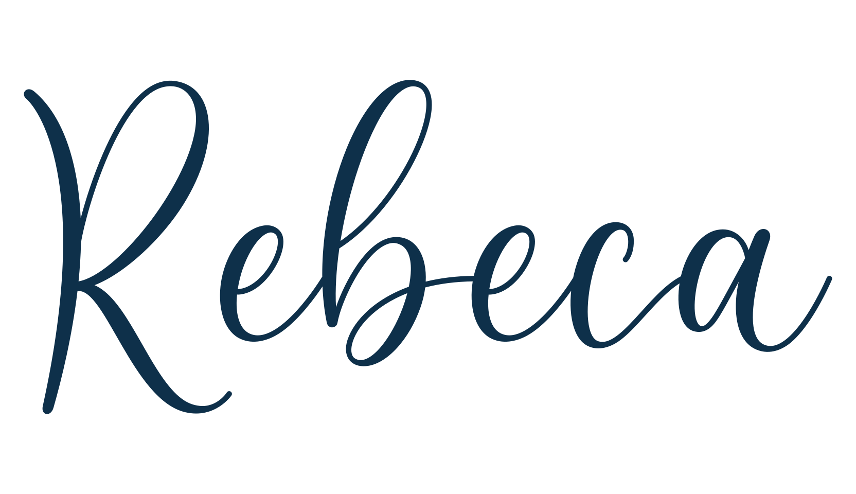 Rebeca, handwriting font preview